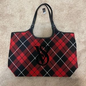 NWT Victoria’s Secret Plaid Tote Bag